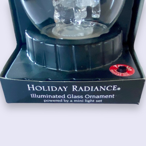 NWT Santa’s Best Holiday Radiance Illuminated Glass Ornament - Picture 9 of 13